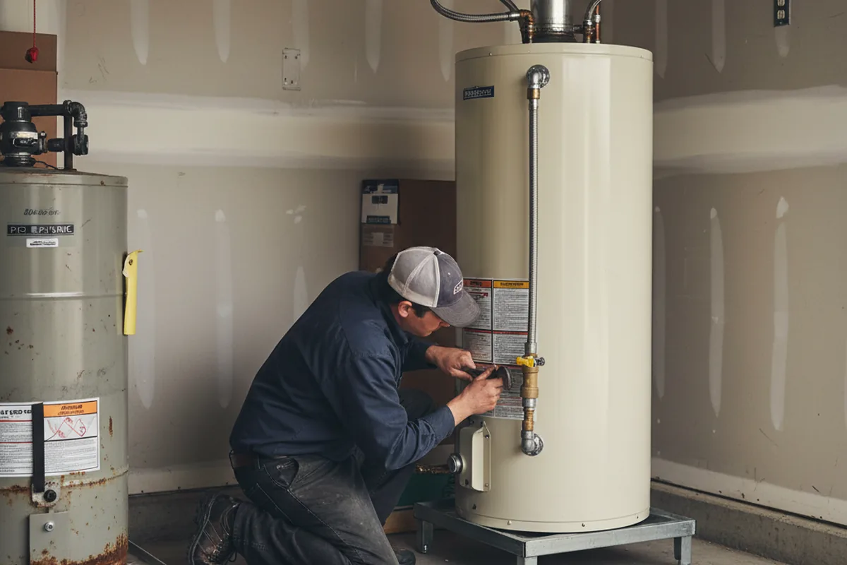 Water heater and shutoff valve replacement in Virginia