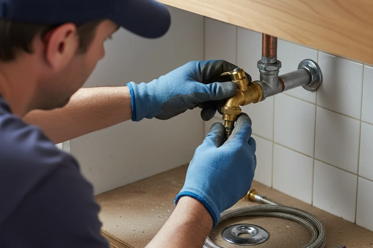 Shutoff valve and fitting work during Emergency Plumbing in Virginia
